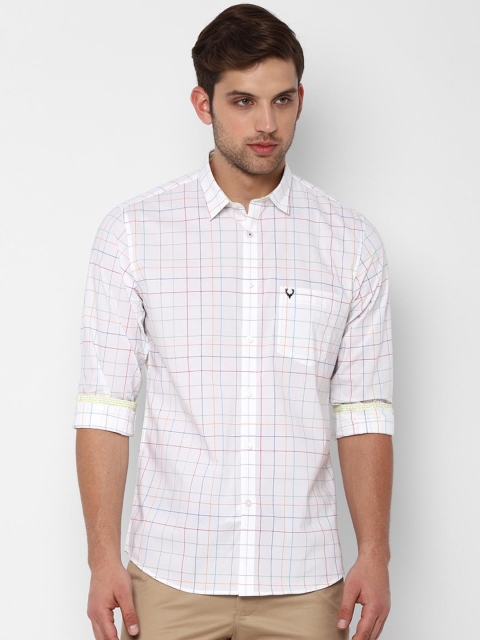 

Allen Solly Men White & Red Slim Fit Checked Casual Shirt