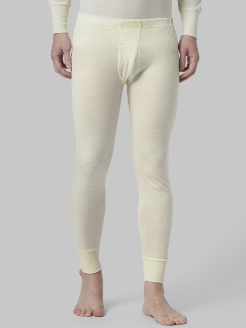 

Park Avenue Men Off-White Solid Thermal Bottoms