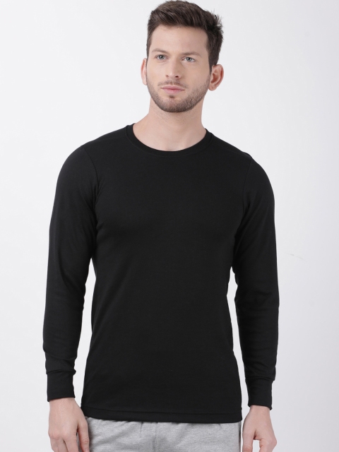 

Macroman M-Series Men Black Solid Thermal Top