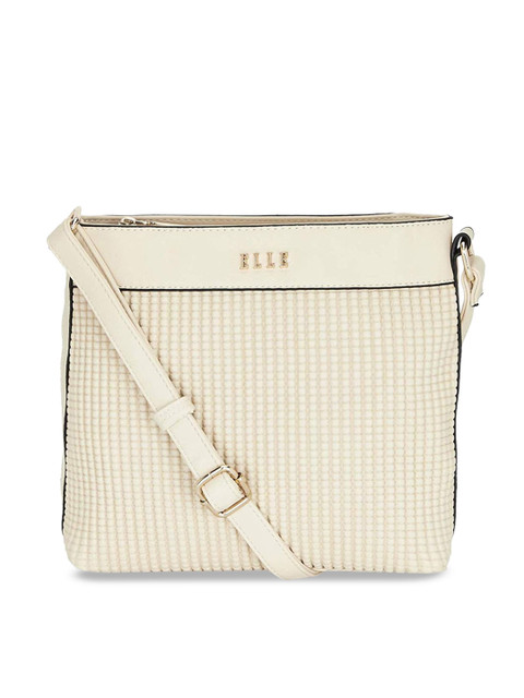 

ELLE Beige Textured Sling Bag