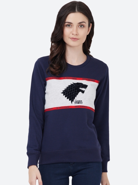 

Free Authority Game Of Thrones Print Navy Sweatshirt for Women, Navy blue