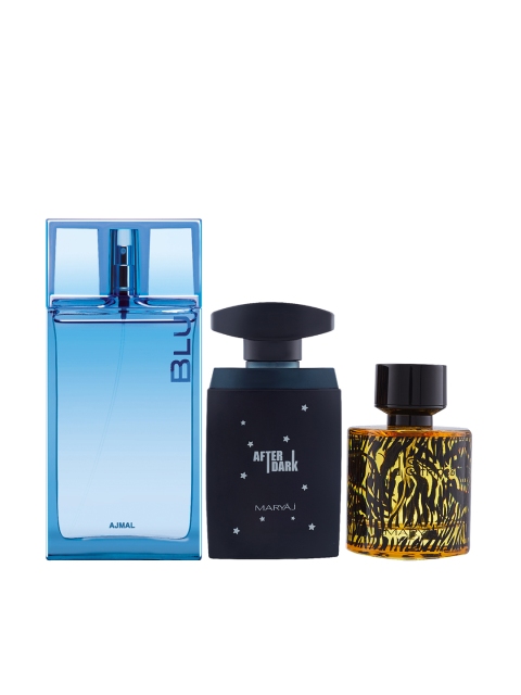 

Ajmal Unisex Set of 3 Fruity & Mild Perfumes, Blue