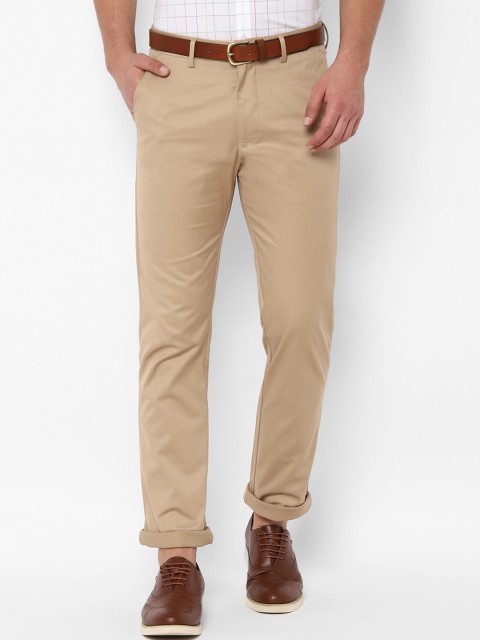

Allen Solly Men Beige Regular Fit Solid Regular Trousers