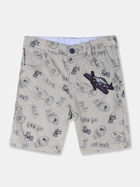 

Donuts Boys Grey Printed Regular Fit Chino Shorts