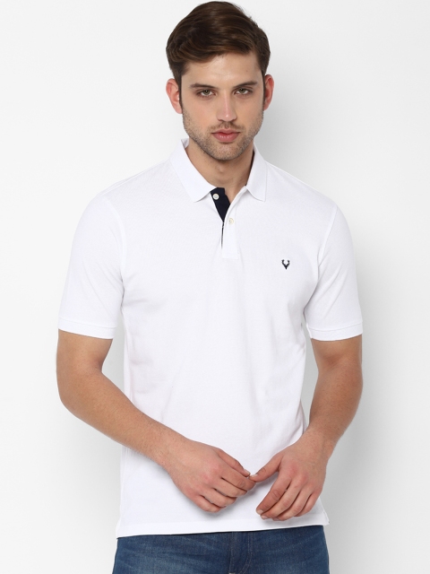 

Allen Solly Men White Solid Polo Collar T-shirt