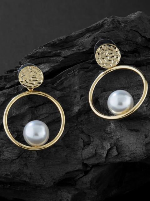 

E2O Gold-Plated Circular Drop Earrings