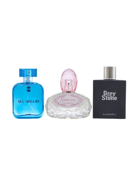 Ajmal Unisex Set of 3 Perfumes, Blue