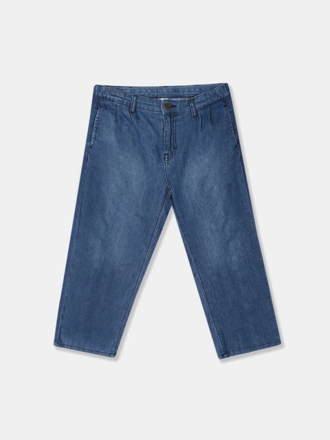 

Cherokee Girls Blue Solid Regular Fit Washed Denim Capris