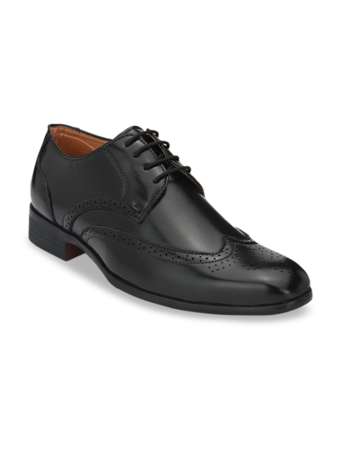 

Fentacia Men Black Textured Formal Brogues
