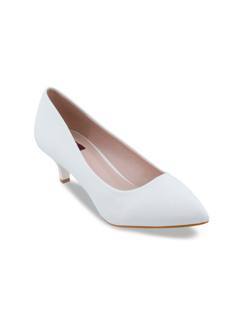 

SHUZ TOUCH White Party Kitten Pumps