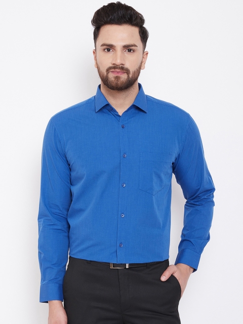 

Canary London Men Blue Smart Slim Fit Solid Formal Shirt