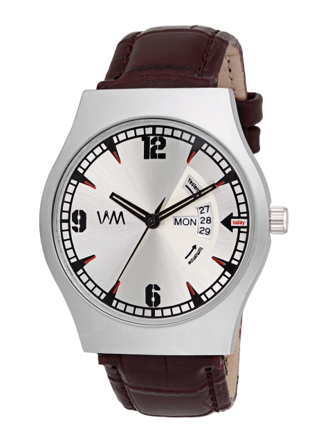 

WM Men White & Brown Analogue Leather Watch DDWM-099ktd1