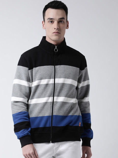 

Club York Men Blue & Grey Striped Sweatshirt
