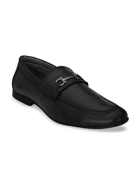 

Ferraiolo Men Black Solid Formal Slip-Ons