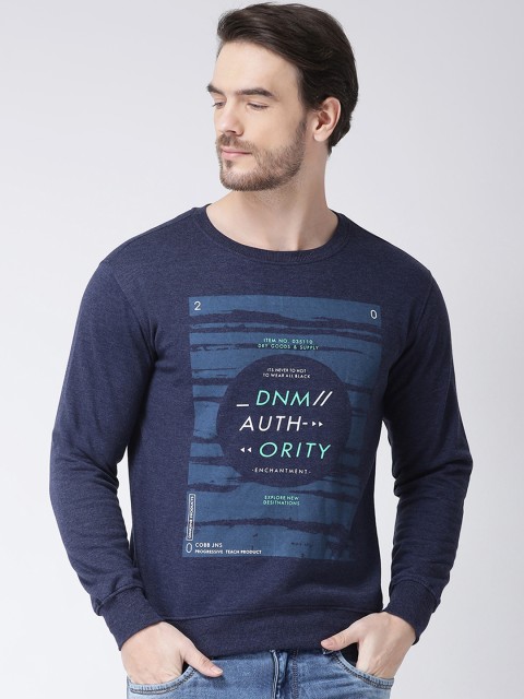 

COBB Men Navy Blue Printed Sweatshirt