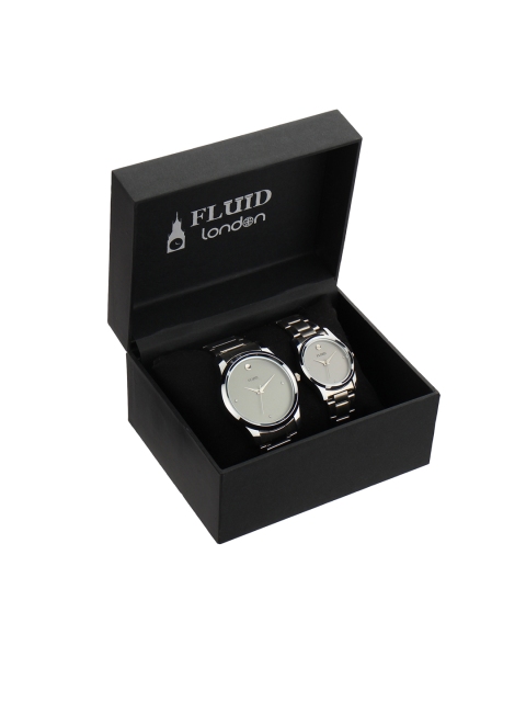

FLUID Unisex Grey Analogue Couple Watch FL-769PR-GRY01