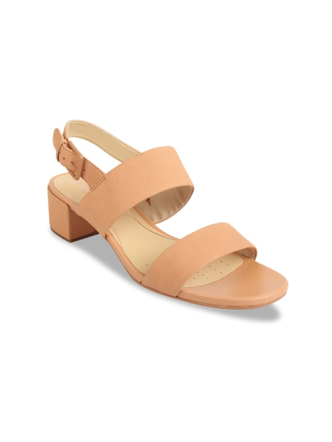 

Clarks Women Brown Solid Leather Heels