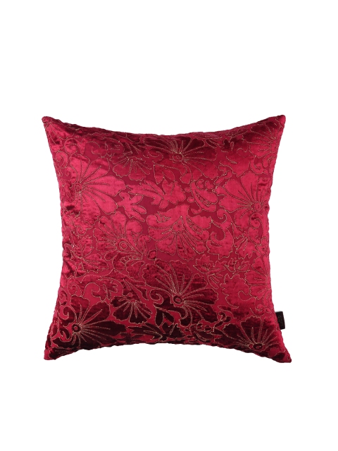 

Pure Home and Living Red Single Self Design Square Cushion Cover