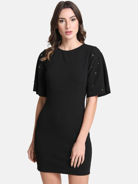 

Kazo Women Black Embellished Sheath Dress