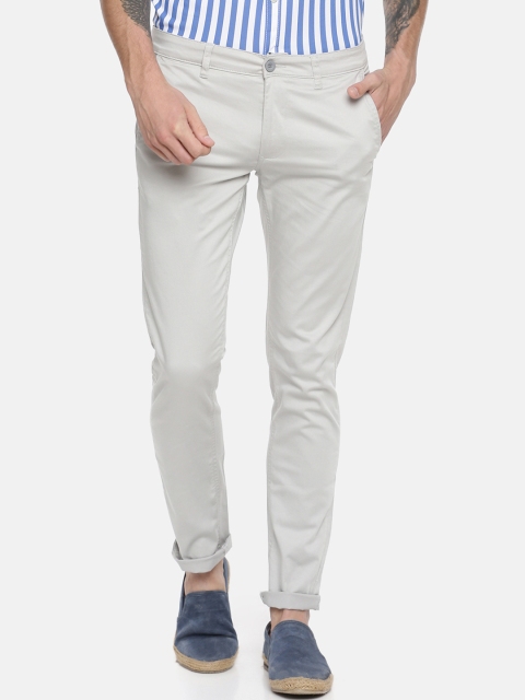 

Chennis Men Grey Slim Fit Solid Regular Trousers