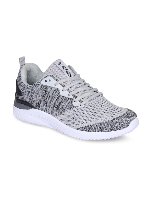 

REFOAM Men Grey Mesh Flyknit Running Shoes