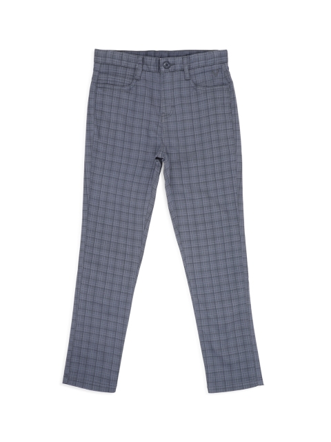 

Allen Solly Junior Boys Grey Checked Regular Trousers