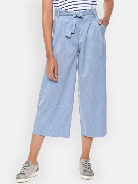 

Van Heusen Woman Blue Regular Fit Solid Culottes