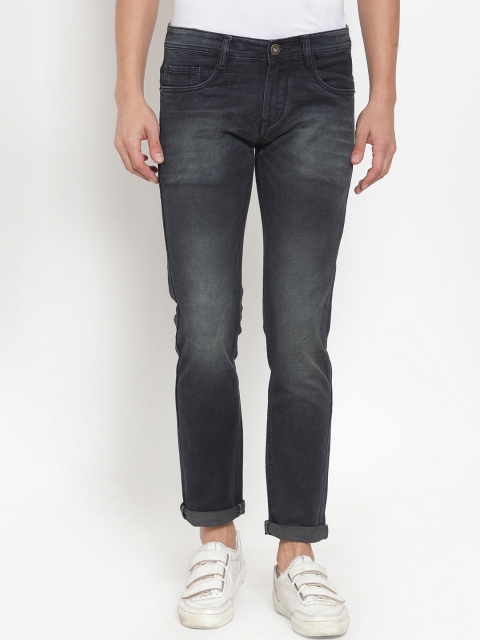 

Rodamo Men Black Slim Fit Mid-Rise Clean Look Stretchable Jeans