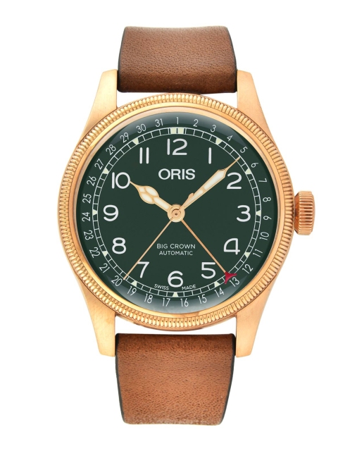 

Oris Men Green Big Crown Pointer Date 80Th Anniversary Analogue Leather Watch 01 754