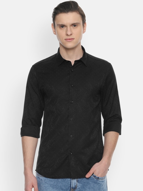 

People Men Black Regular Fit Printed Casual Shirt