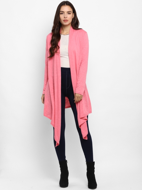

Lady Stark Women Pink Solid Waterfall Shrug