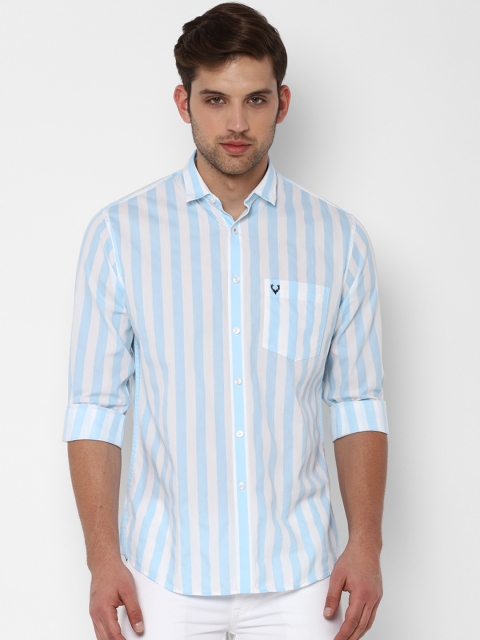 

Allen Solly Men Blue & White Slim Fit Striped Casual Shirt