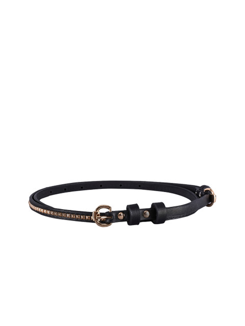 

BuckleUp Women Black Embellished Belt