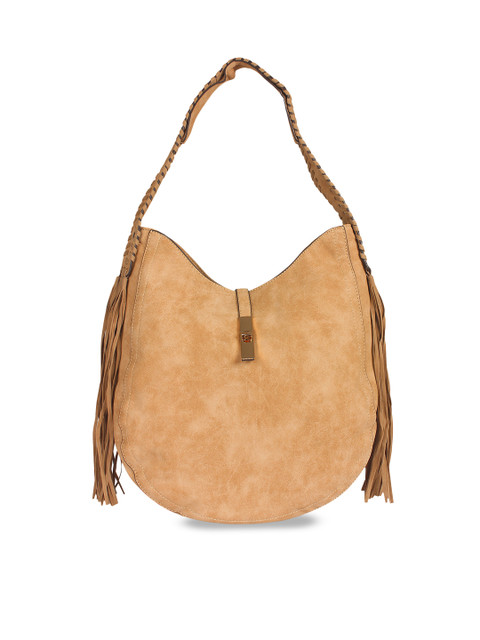 

red pout Beige Solid Shoulder Bag