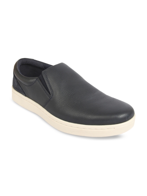 

Clarks Men Navy Blue Leather Slip-On Sneakers