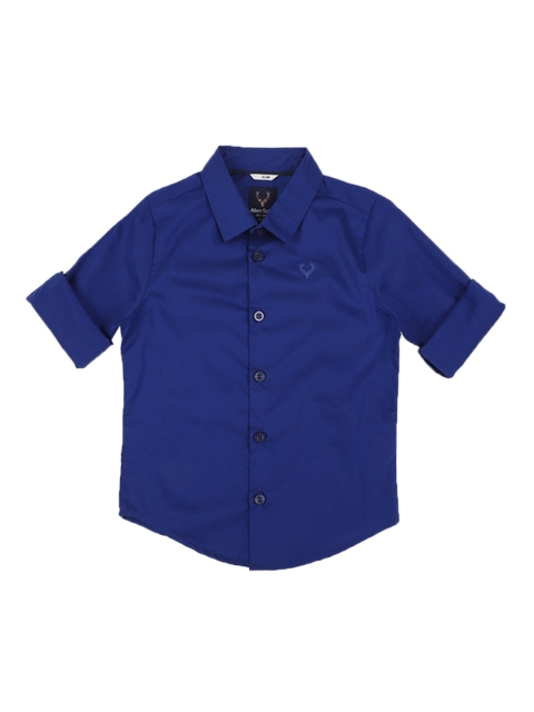 

Allen Solly Junior Boys Blue Regular Fit Solid Casual Shirt