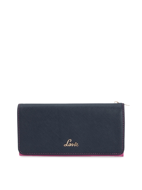 

Lavie Women Blue & Pink Solid Card Holder