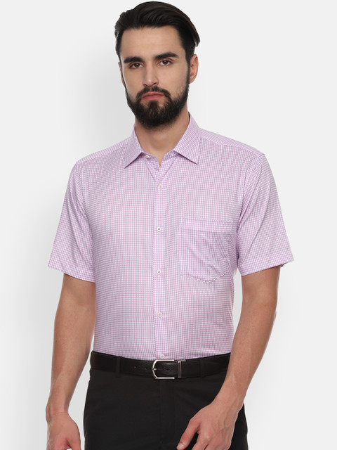 

Van Heusen Men Pink Regular Fit Printed Formal Shirt