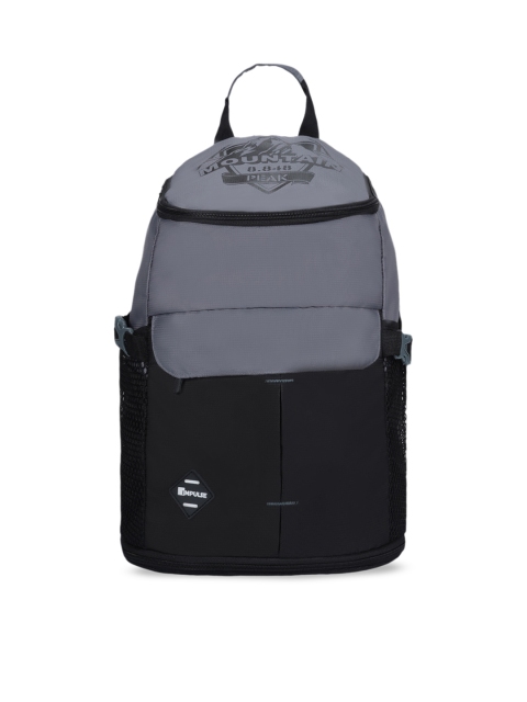

Impulse Women Grey & Black Colourblocked Backpack