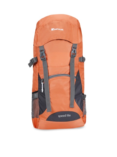 

Impulse Unisex Orange & Grey Colourblocked Large Rucksack