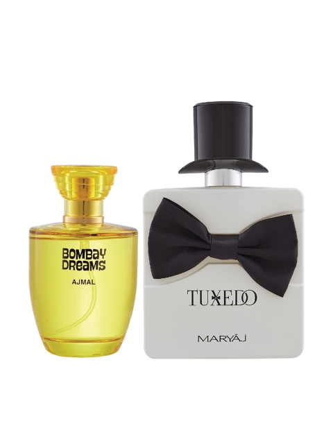 

Ajmal Unisex Set of 2 Bombay Dreams & Maryaj Tuxedo Perfumes, Yellow