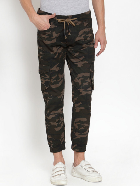

Rodamo Men Green Slim Fit Printed Joggers