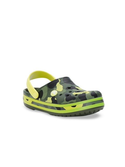 

Crocs Kids Yellow & Green Camouflage Clogs
