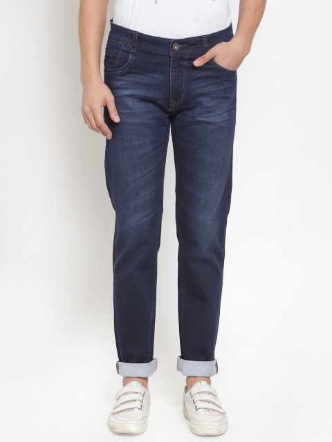 

Rodamo Men Navy Blue Regular Fit Mid-Rise Clean Look Stretchable Jeans