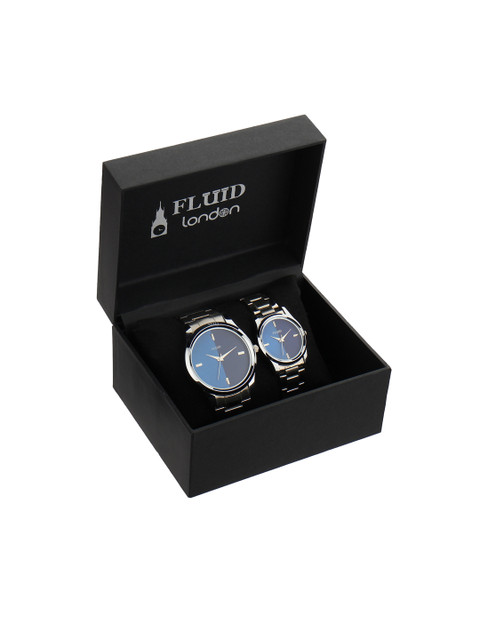 

FLUID Unisex Set Of 2 Blue Analogue Couple Watch FL-766PR-BL01