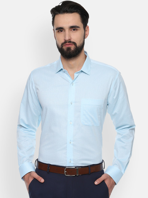 

Van Heusen Men Blue Regular Fit Printed Formal Shirt