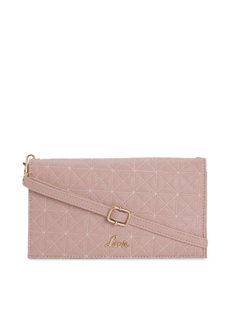 

Lavie Women Pink Textured Two Fold Wallet