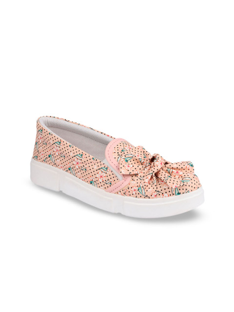 

Shoetopia Women Beige Slip-On Sneakers