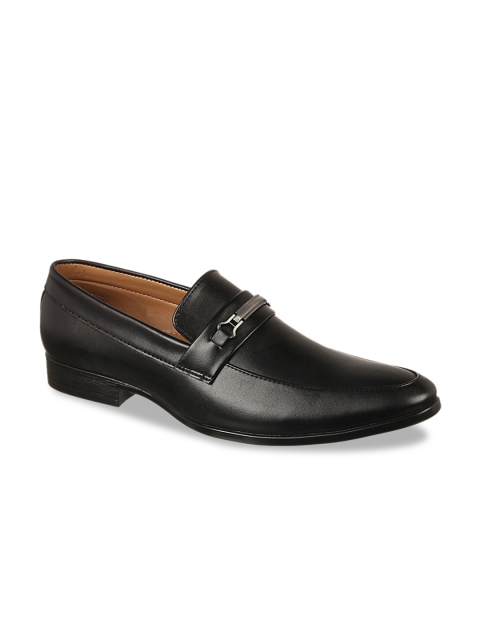 

Vardhra Men Black Solid Formal Horsebit Loafers