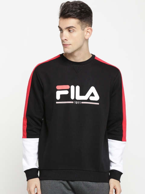 

FILA Men Black Printed Sweatshirt